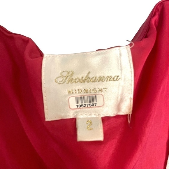 Shoshanna Midnight Poppy Strapless High-Low Gown Hem and Bust Ruffle Size 2 - Picture 8 of 11